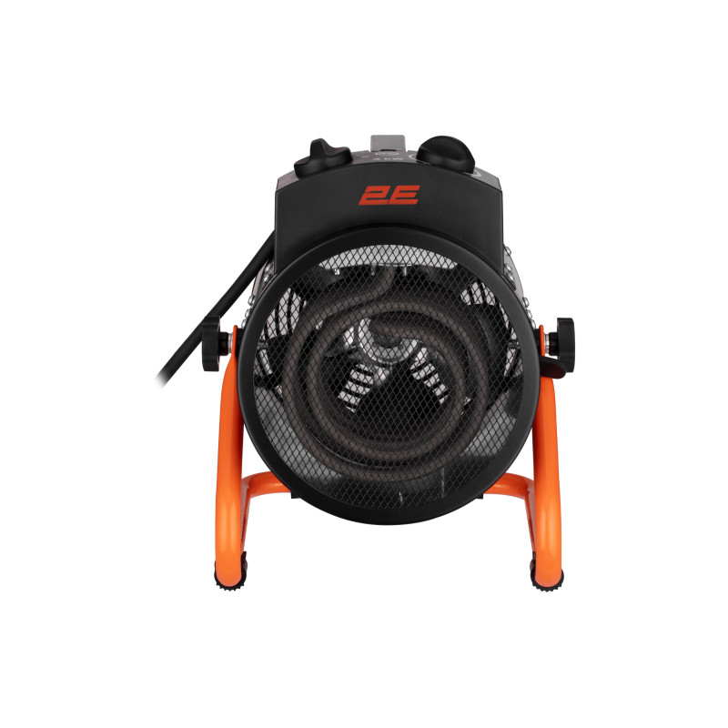 2E Теплова гармата електрична, 3кВт, 30м2, 286 м3/год, нагр.елемент - нерж.сталь, IPX4, чорний (2E-AHT3000)