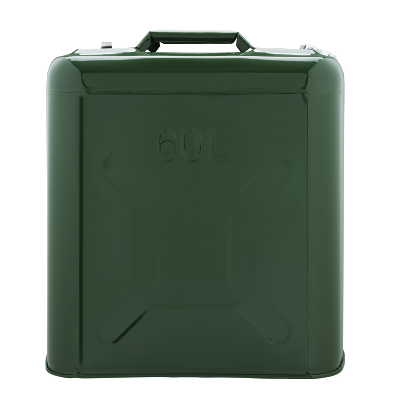2E Каністра паливна вертикальна 60л метал 0.8мм, 6.5кг, зелений (2E-JCM60S)