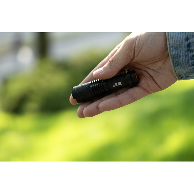 2E Ліхтар ручний на батарейках, AAx1, 100лм, 3 функції освітлення, IPX4 (2E-PYB1AA)
