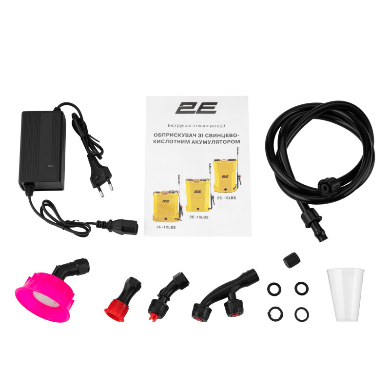 2E Обприскувач акумуляторний AquaSpray 12LR 12л 12В 1х8А·год 4.5бар 2.9л·хв 4.5кг вольтметр (2E-12LBS)
