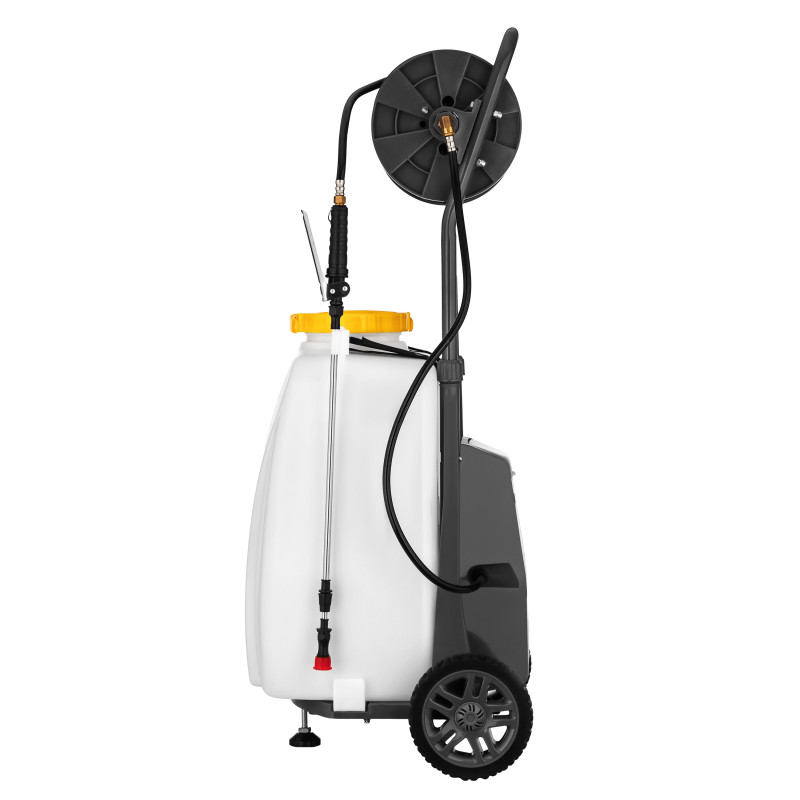 2E Обприскувач акумуляторний AquaSpray 40LRC 40л 12В 1х12А·год 7бар 6л·хв 16кг вольтметр колеса котушка шланг 30м (2E-40LWBS30)