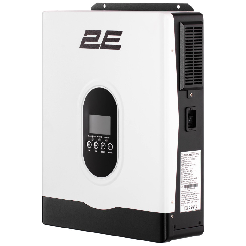 2E Інвертор сонячний автономний VM-3K24H 3000VA/2700W, 24V, Hi-Voltage MPPT (2E-VM-3K24H)