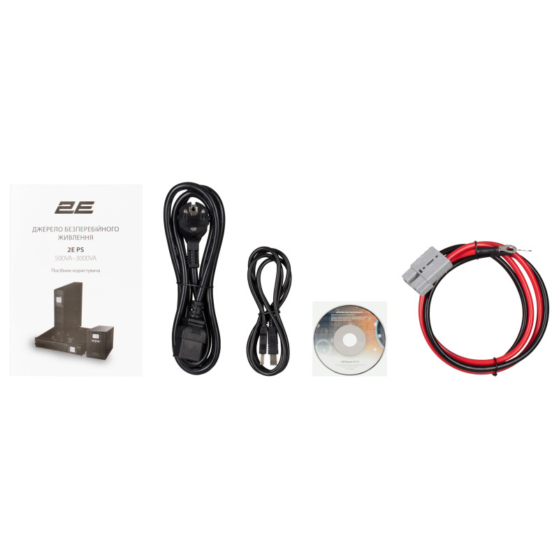 2E Джерело безперебійного живлення PS1000L, 1000VA/800W, на зовнішні АКБ 2*12В, 2xSchuko+1xC13 (2E-PS1000L)