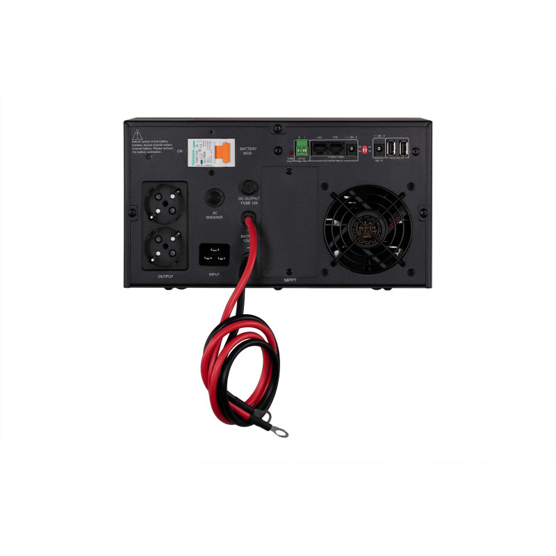 2E Інвертор HI1000, 1000W, 12V - 230V, LCD, AVR, 2xSchuko + DC output (2E-HI1000)