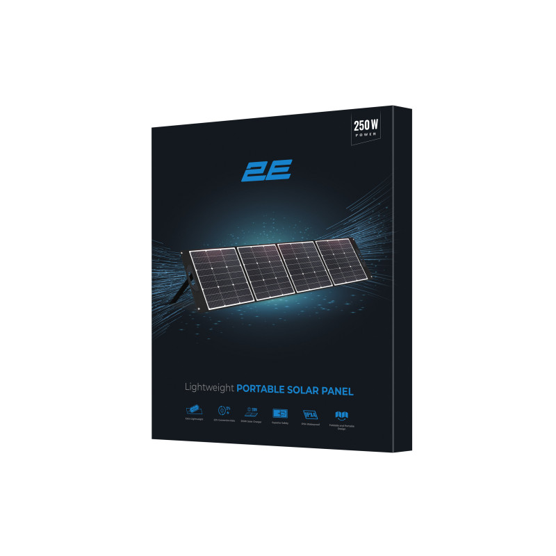 2E Легка портативна сонячна панель 250 Вт, 4S, 3M MC4/Anderson (2E-PSPLW250)