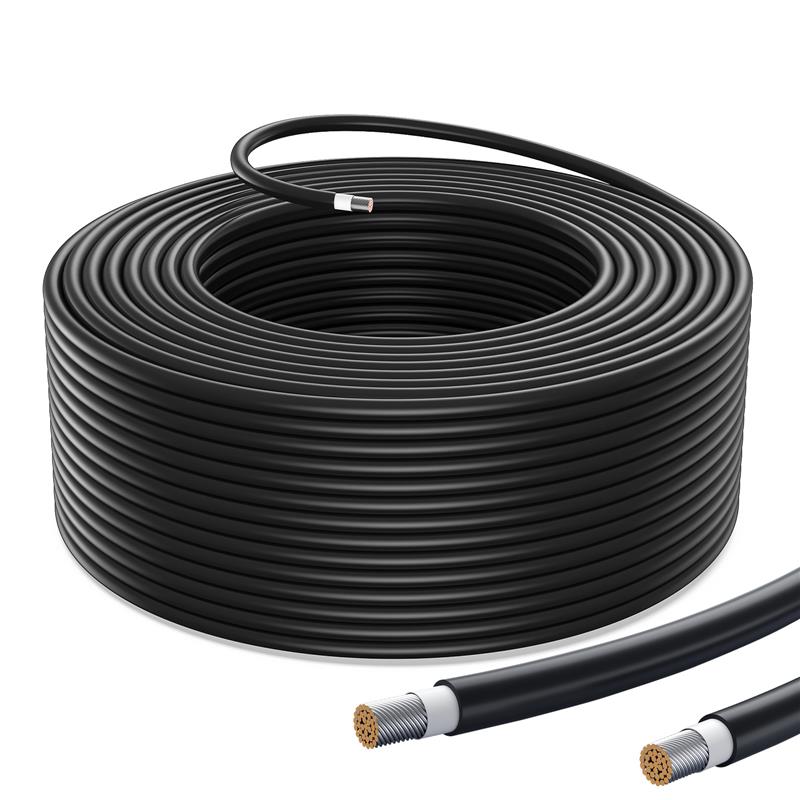 2E Кабель для сонячних панелей перетином 6 кв.мм 30,5 м Чорний (2E-ASP-SC-6MM2-B)