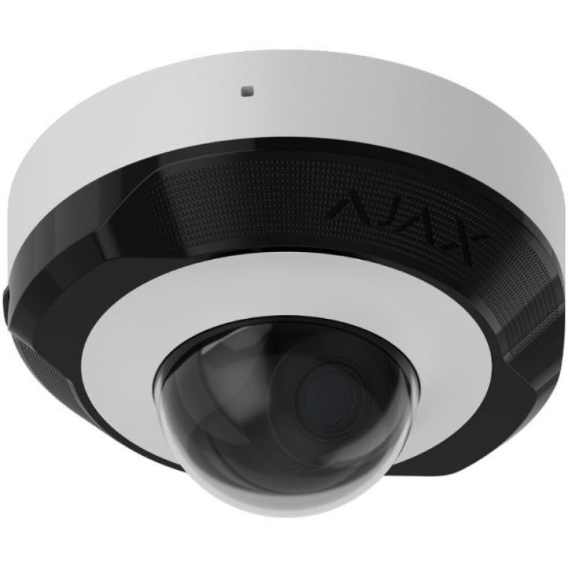 Ajax IP-Камера дротова DomeCam Mini, 8мп, 4мм, Poe, True WDR, IP 65, ІЧ 30м, аудіо, кут огляду 75°до 85°, міні купольна, біла (000039329)