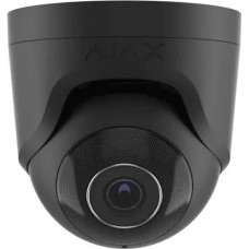 Ajax IP-Камера дротова TurretCam, 5мп, 2.8мм, Poe, True WDR, IP 65, ІЧ 35м, аудіо, кут огляду 100° до 110°, купольна, чорна (000039305)