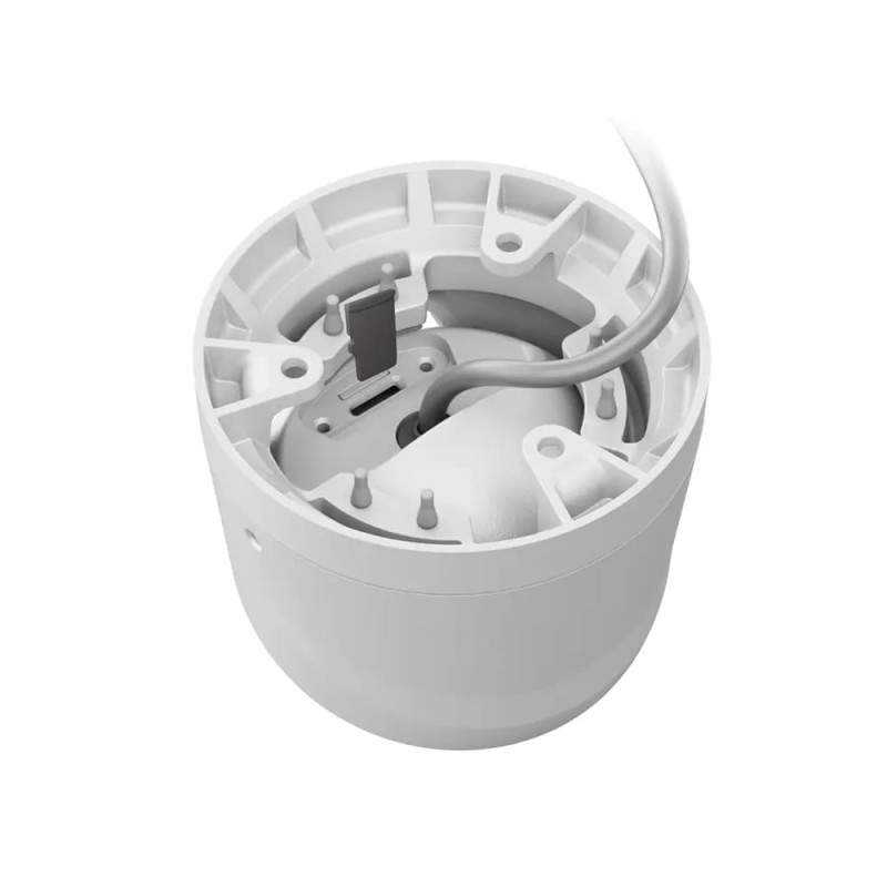 Ajax IP-Камера дротова TurretCam, 5мп, 4мм, Poe, True WDR, IP 65, ІЧ 35м, аудіо, кут огляду 75°до 85°, купольна, біла (000039308)