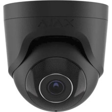 Ajax IP-Камера дротова TurretCam, 8мп, 4мм, Poe, True WDR, IP 65, ІЧ 35м, аудіо, кут огляду 75°до 85°, купольна, чорна (000039326)