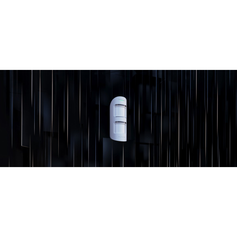 Ajax Бездротовий вуличний датчик руху MotionProtect Outdoor, Jeweller, CR123A x 2 шт, білий (000010641)