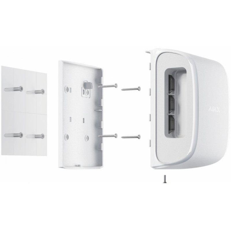 Ajax Бездротовий вуличний датчик руху "штора" DualCurtain Outdoor білий (000022070)