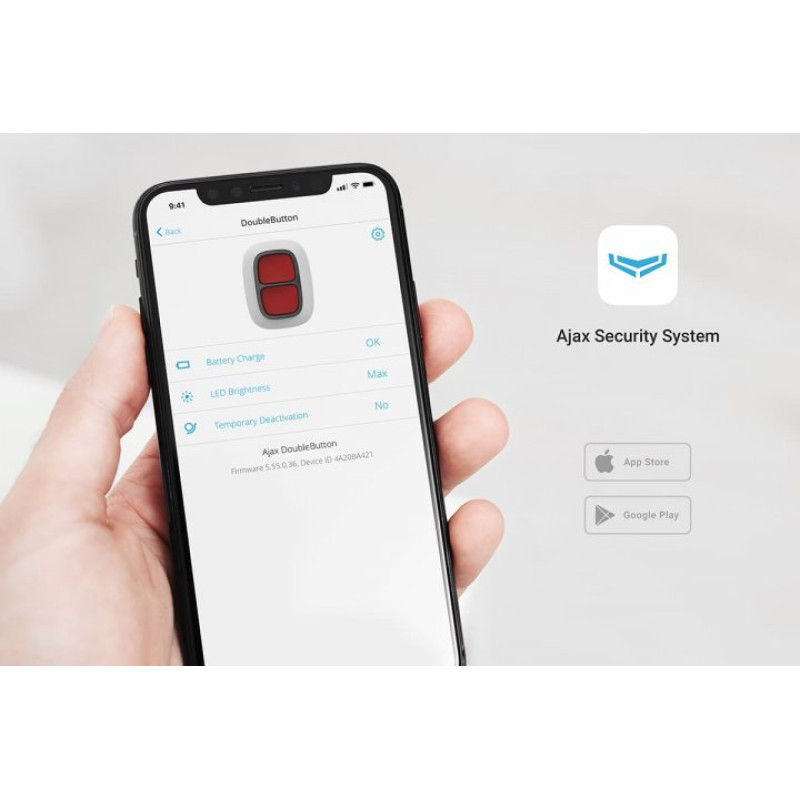 Ajax Бездротова кнопка DoubleButton біла (000020949)