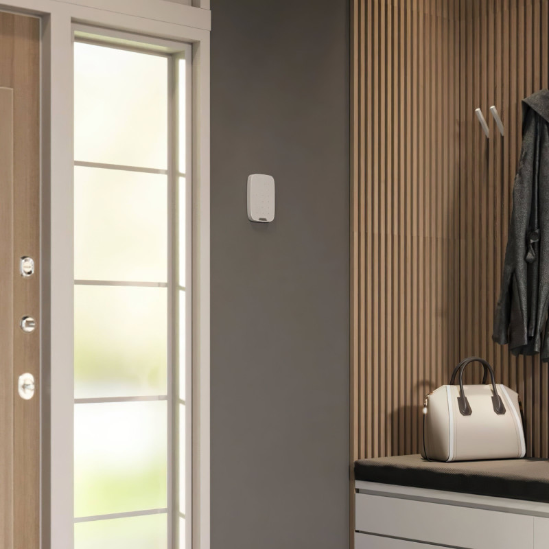 Ajax Бездротова сенсорна клавіатура Keypad Plus біла (000023070)