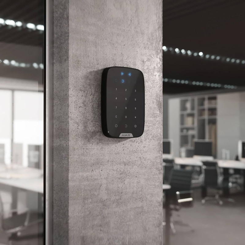 Ajax Бездротова сенсорна клавіатура Keypad Plus чорна (000023069)