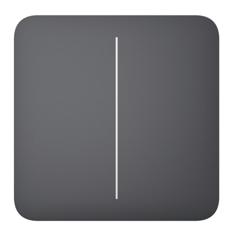 Ajax Кнопка для двоклавішного вимикача SoloButton 2-gang for LightSwitch, Jeweler, бездротовий, graphite (000029820)