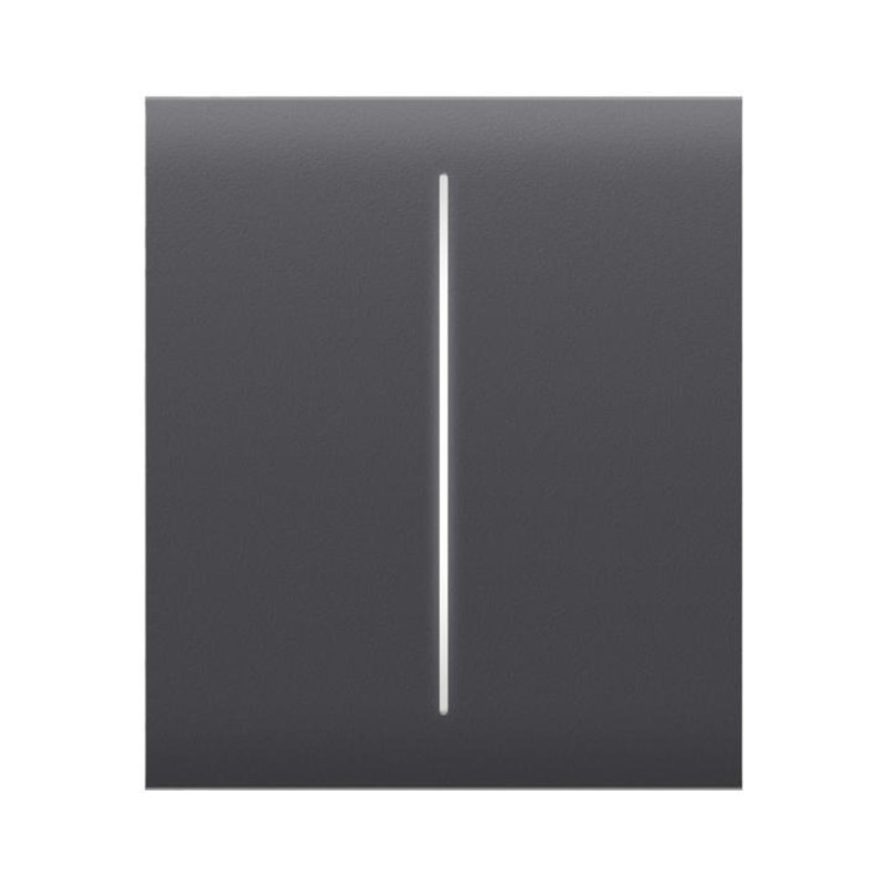 Ajax Кнопка центральна для двоклавішного вимикача CenterButton 2-gang for LightSwitch, Jeweler, бездротовий, graphite (000029824)