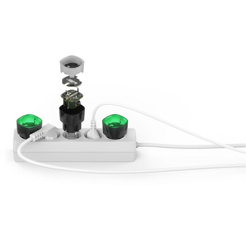 Ajax Розумна розетка з лічильником енергоспоживання Socket біла, Jeweller, 230V, 11А, 2.5 кВт (000012320)