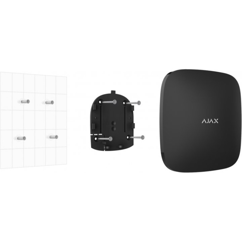Ajax Інтелектуальна охоронна централь Hub 2 Plus, gsm, ethernet, wi-fi, jeweller, бездротова, чорний (000018790)