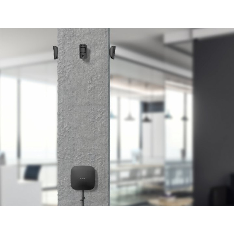 Ajax Інтелектуальна охоронна централь Hub 2 Plus, gsm, ethernet, wi-fi, jeweller, бездротова, чорний (000018790)