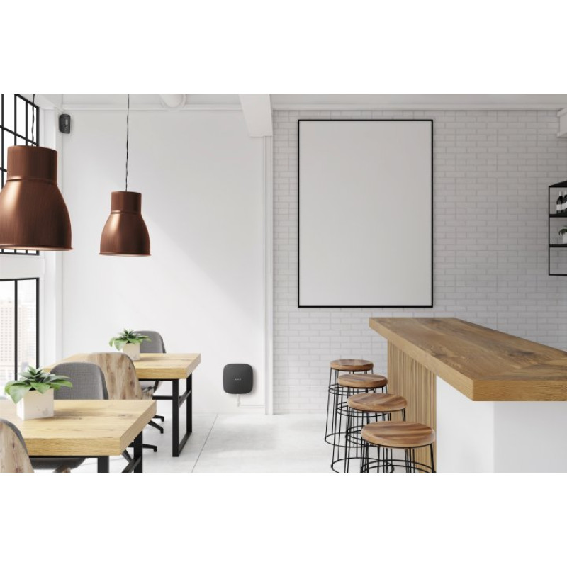 Ajax Інтелектуальна охоронна централь Hub 2 Plus, gsm, ethernet, wi-fi, jeweller, бездротова, чорний (000018790)