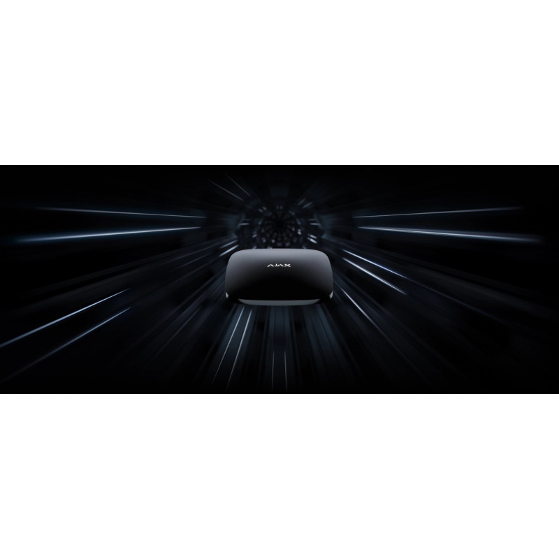 Ajax Інтелектуальна охоронна централь Hub 2, модуль 4G, ethernet, jeweller, бездротова, чорний (000026661)