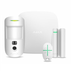 Ajax Комплект охоронної сигналізації HDR StarterKit Cam, hub 2, motioncam HDR, doorprotect, spacecontrol, jeweller, бездротовий, білий (000052841)