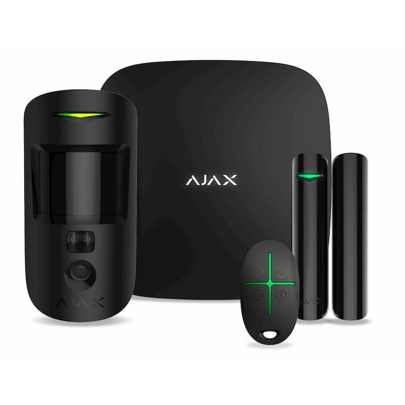 Ajax Комплект охоронної сигналізації HDR StarterKit Cam, hub 2, motioncam HDR, doorprotect, spacecontrol, jeweller, бездротовий, чорний (000052842)