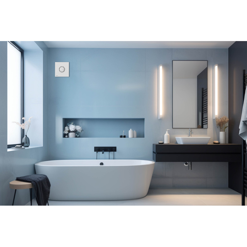 ARDESTO Витяжний вентилятор BFC-120W 20 Вт, 120 м3/г, 2300 об./хв., 33 дБ, білий (BFC-120W)