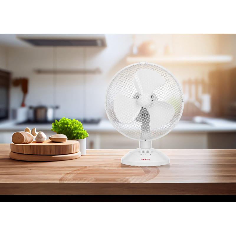 ARDESTO Вентилятор настільний FT-23A, 23 см, 2 швидкості, білий (FT-23A)