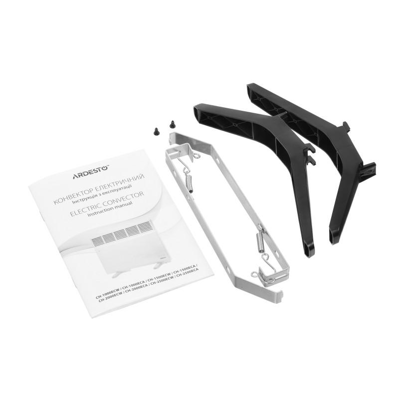 ARDESTO Конвектор електричний CH-2000MCA, 2000 Вт, 20 м2, закритий нагрів. елемент, IP24, мех. керування, антрацит матовий (CH-2000MCA)