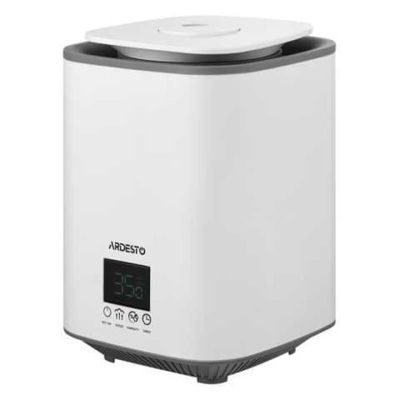 ARDESTO Зволожувач повітря ультразвуковий, 30м2, 3.1л, 300мл/г, електр. кер-ння, верх. залив води, дисплей, білий (USH-H-26W)