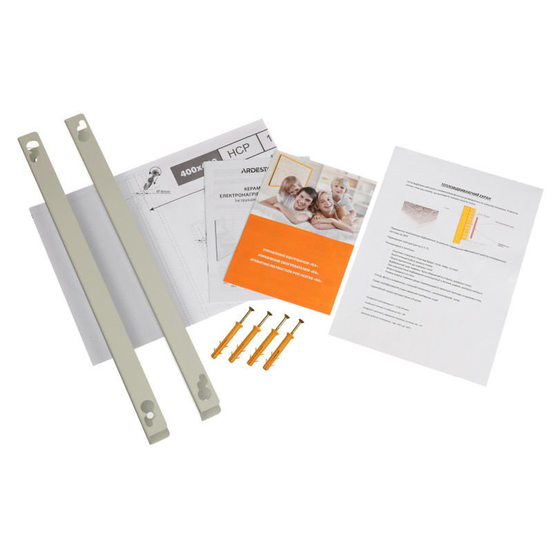 ARDESTO Керамічна панель, 20м2, 1000Вт, електр. упр-ння, 120 х 60см, терморегулятор, мармур (HCP-1000RM)