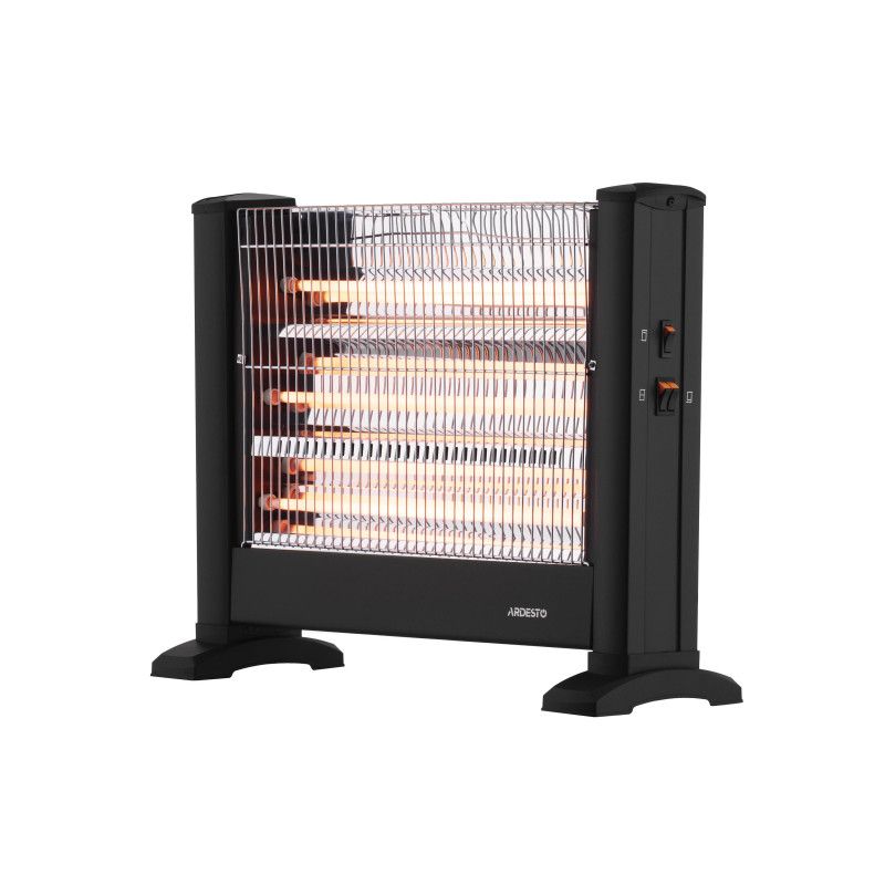 ARDESTO Обігрівач інфрачервоний кварцевий, 15м2, 1650Вт, мех. упр-ння, підлоговий, чорний (IHS-1650)