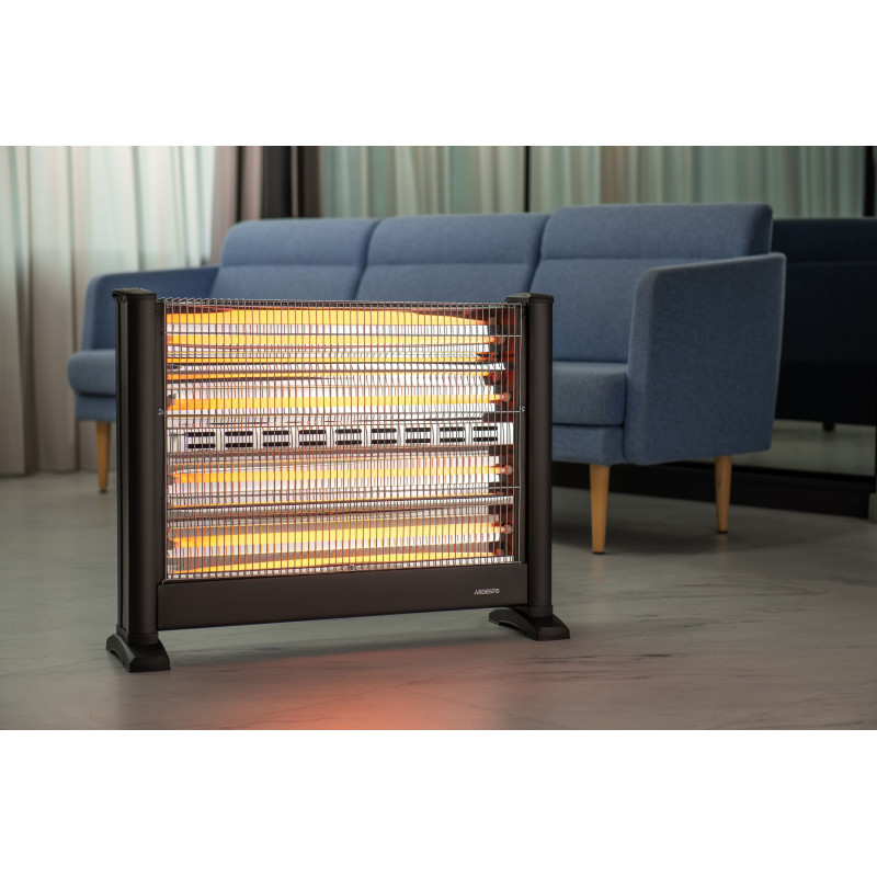 ARDESTO Обігрівач інфрачервоний кварцевий, 28м2, 2500Вт, мех. упр-ння, підлоговий, чорний (IHS-2800)