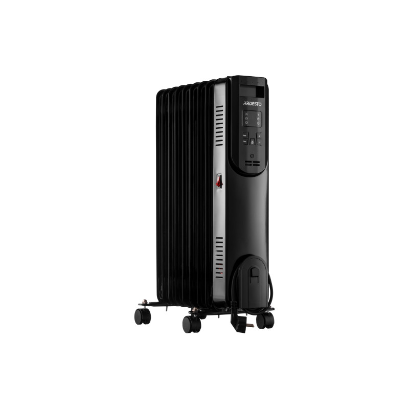ARDESTO Обігрівач оливний, 20м2, 2000Вт, електр. упр-ння, 9 секцій, пульт ДК, чорний (OFH-E09X2)