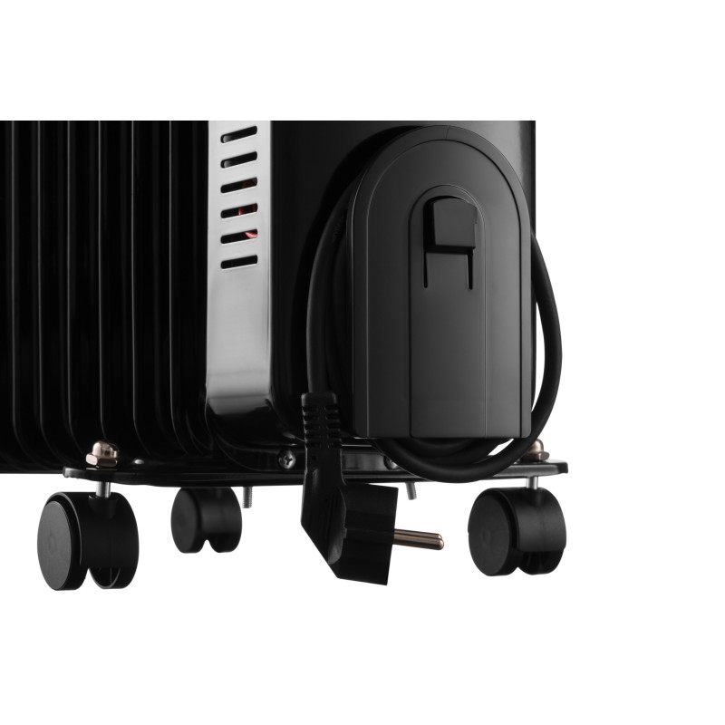 ARDESTO Обігрівач оливний, 20м2, 2000Вт, електр. упр-ння, 9 секцій, пульт ДК, чорний (OFH-E09X2)