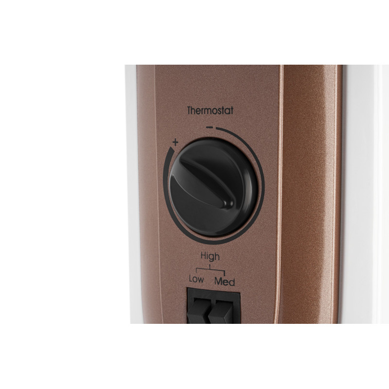 ARDESTO Обігрівач оливний, 20м2, 2000Вт, мех. упр-ння, 9 секцій, білий (OFH-09X1)