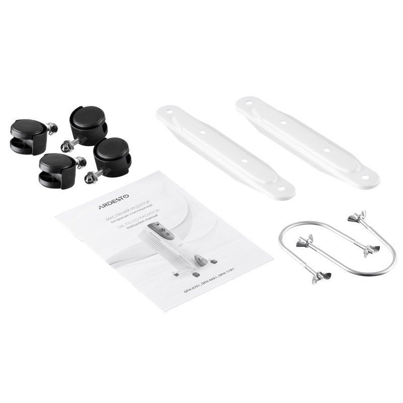 ARDESTO Обігрівач оливний, 20м2, 2000Вт, мех. упр-ння, 9 секцій, білий (OFH-09X1)