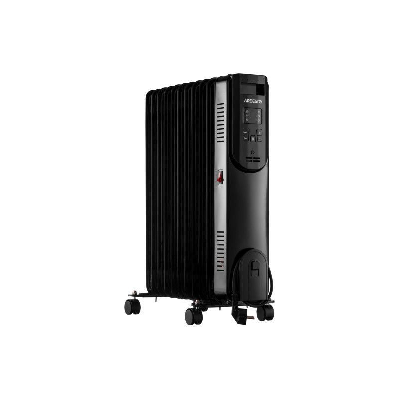 ARDESTO Обігрівач оливний, 25м2, 2500Вт, електр. упр-ння, 11 секцій, пульт ДК, чорний (OFH-E11X2)