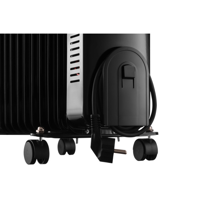 ARDESTO Обігрівач оливний, 25м2, 2500Вт, електр. упр-ння, 11 секцій, пульт ДК, чорний (OFH-E11X2)