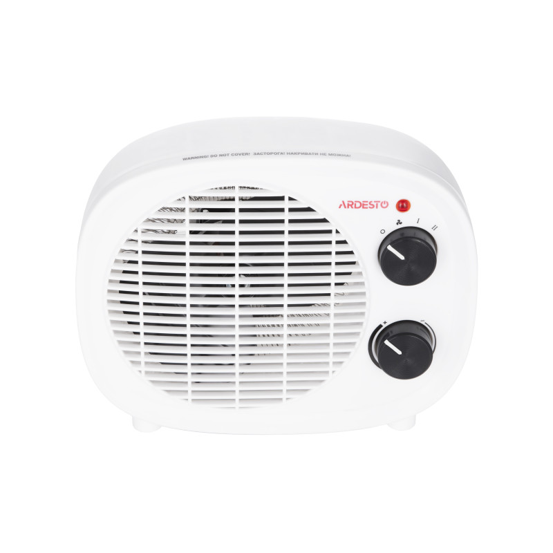 ARDESTO Тепловентилятор, 20м2, 2000Вт, мех. упр-ння, спіральний нагрів. елемент, білий/чорний (FHY-2000WB)