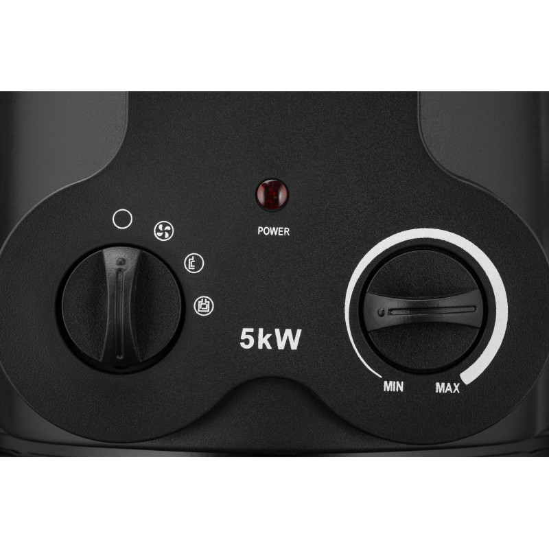 ARDESTO Теплова гармата електрична IFH-05B 5 кВт, 50 м2, 470 м3/г, керамічний. нагрів. елемент, IP20, мех. керування (IFH-05B)