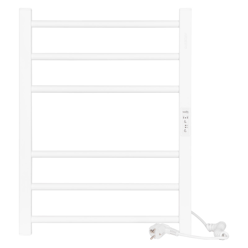 ARDESTO Рушникосушка електрична Square-TR K, 570х430х80мм, таймер-регулятор, сталь, білий матовий (61070006WM)