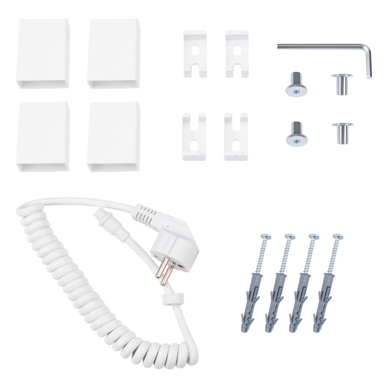 ARDESTO Рушникосушка електрична Square-TR K, 570х430х80мм, таймер-регулятор, сталь, білий матовий (61070006WM)