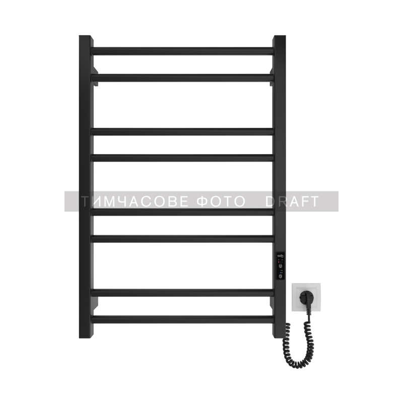 ARDESTO Рушникосушка електрична Square-TR K, таймер-регулятор, сталь, чорний матовий (61070206BM)