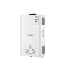 ARDESTO Газова колонка X1, 10 л/хв., 20 кВт, розпалювання від батарейок, дисплей, білий (TFGBH-10B-X1-WHITE)