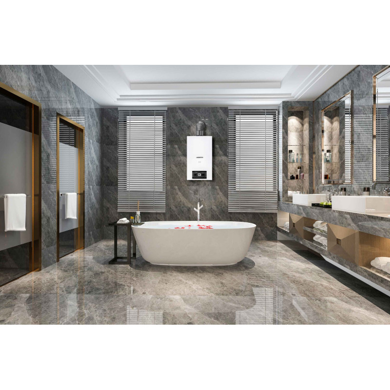 ARDESTO Газова колонка X2, 10 л/хв., 20 кВт, розпалювання від батарейок, дисплей, білий (TFGBH-10B-X2-WHITE)