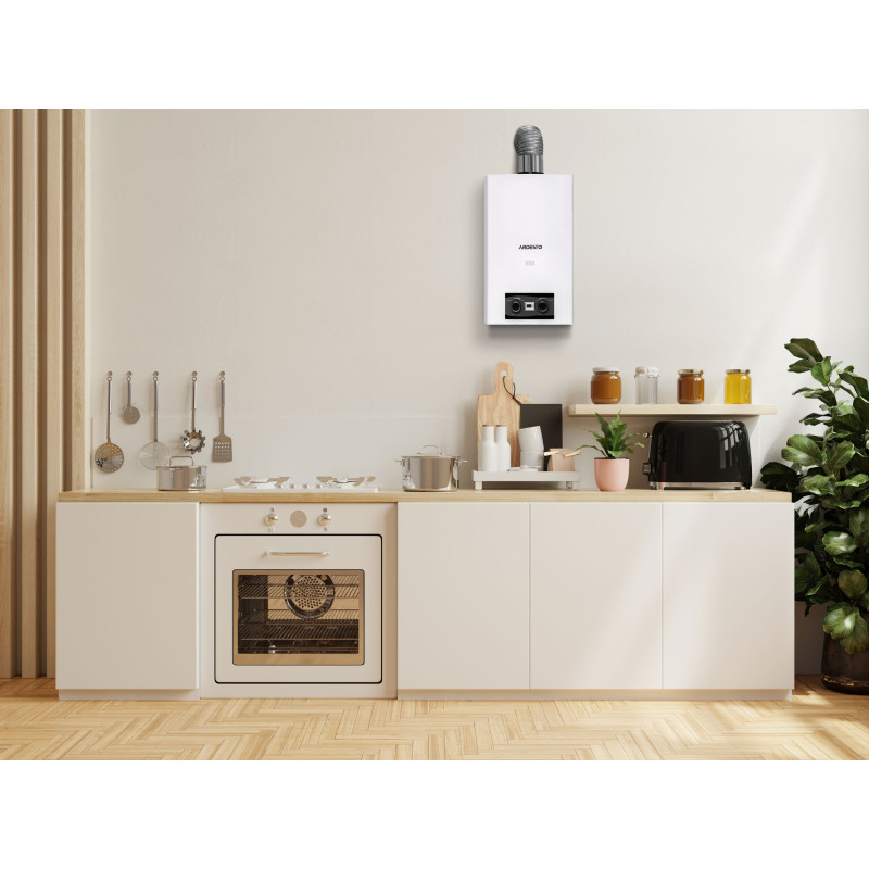 ARDESTO Газова колонка X2, 10 л/хв., 20 кВт, розпалювання від батарейок, дисплей, білий (TFGBH-10B-X2-WHITE)