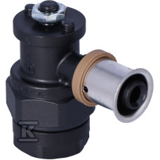 KAN-therm Отвод PPSU фиксируемый Press с пресс-кольцом, с короткой полимерной заглушкой 16х2G1/2" (1009285005)